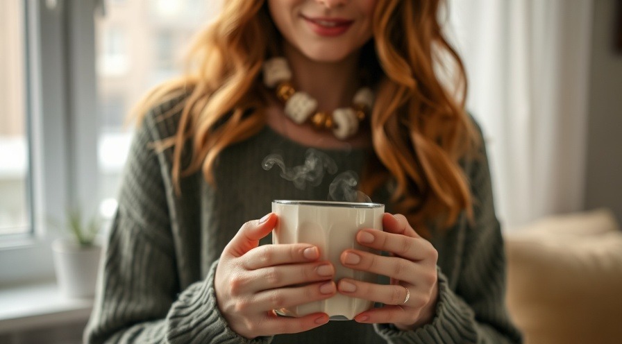 Woman discussing the benefits of hot water in a morning wellness routine.