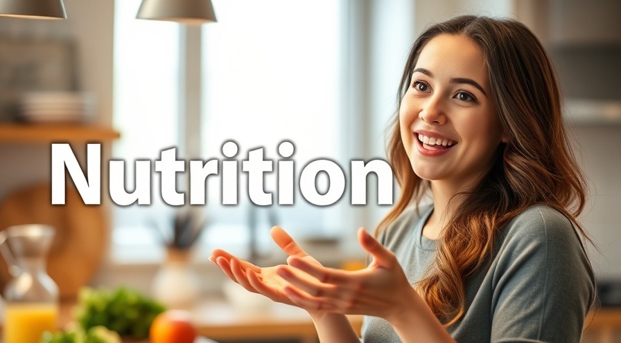 Engaged woman sharing vitamin C sources in a warm kitchen setting.