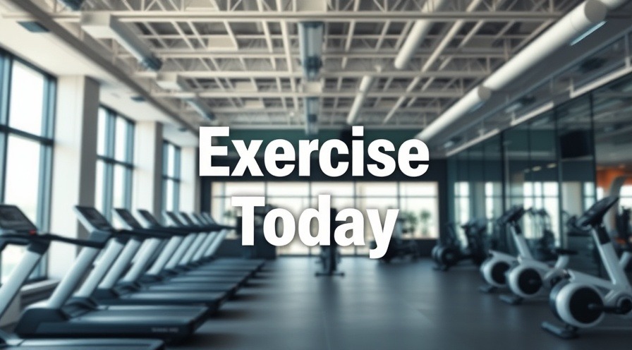 Modern gym promoting arthritis exercises with wrist and elbow stretches.