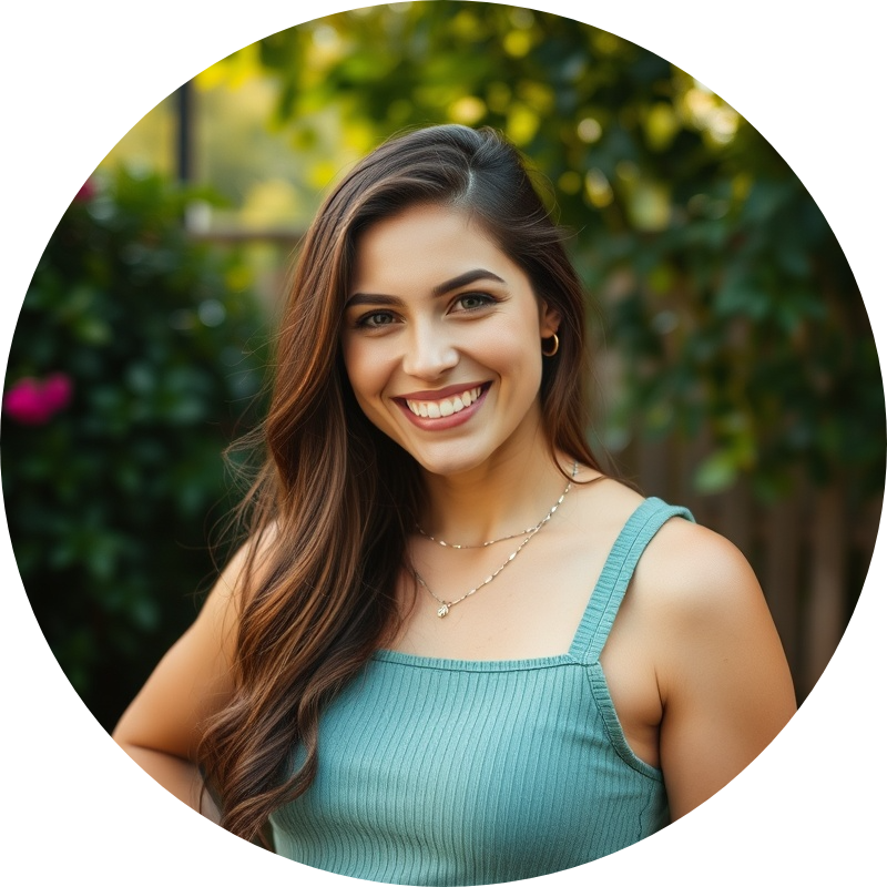 Attractive woman smiling happily 