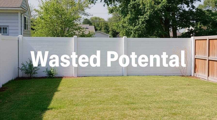 Plain backyard with 'Wasted Potential' text overlay.