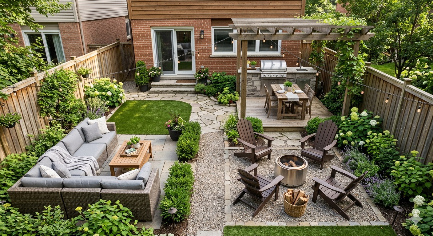 Small Lot multi zone backyard layout