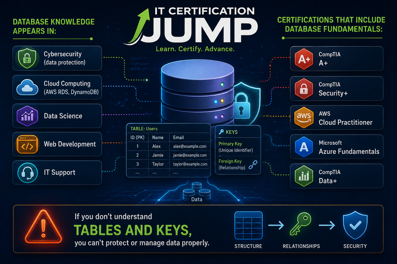 Mastering databases for IT certifications