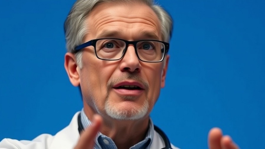 Middle-aged male doctor discussing budget-friendly nutrition strategies at a live Q&A.