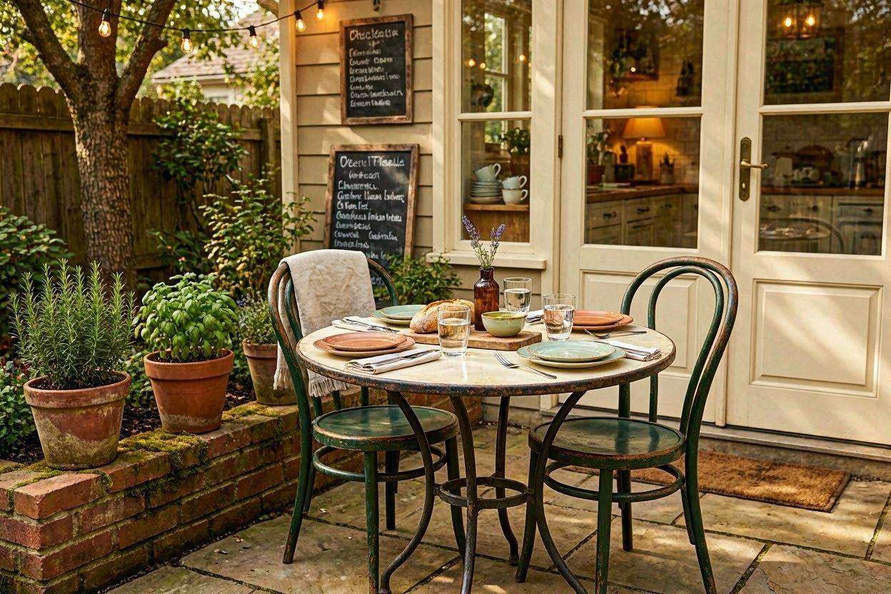 the backyard bistro dining corner