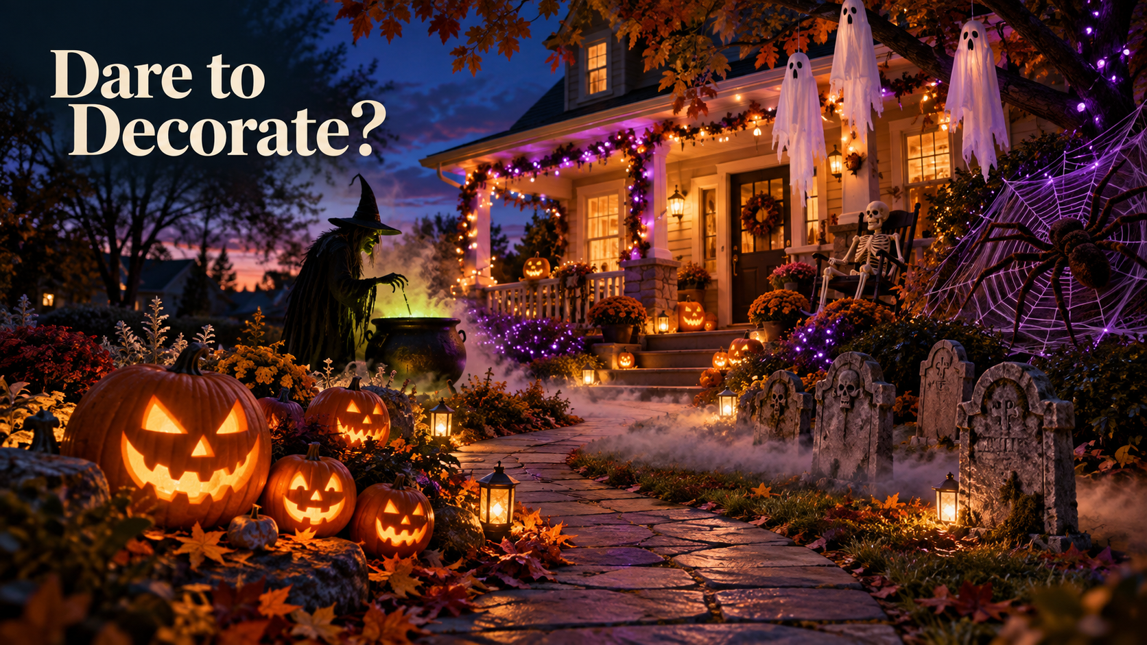 Outdoor Halloween decorations