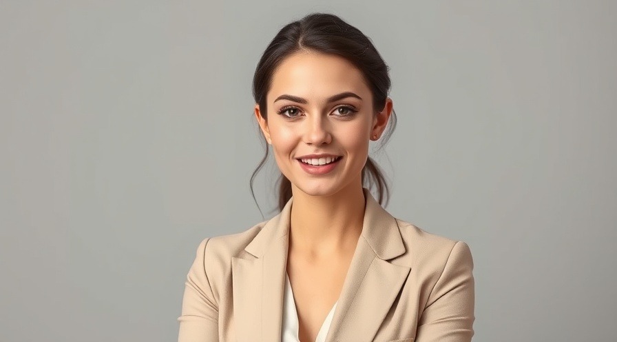Confident woman discussing emotional eating habits in a professional setting.