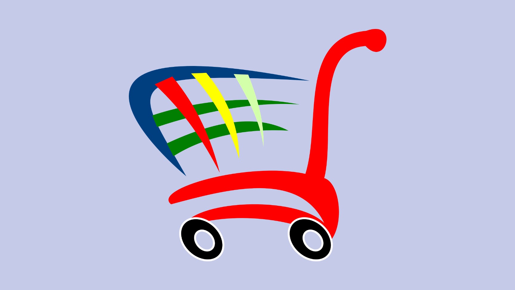colorful shopping cart icon