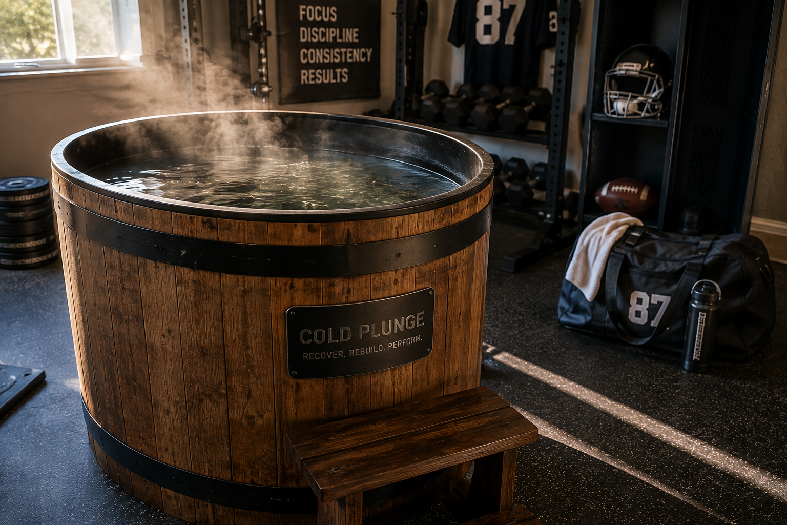 Cold Plunge Home Gym Retreat