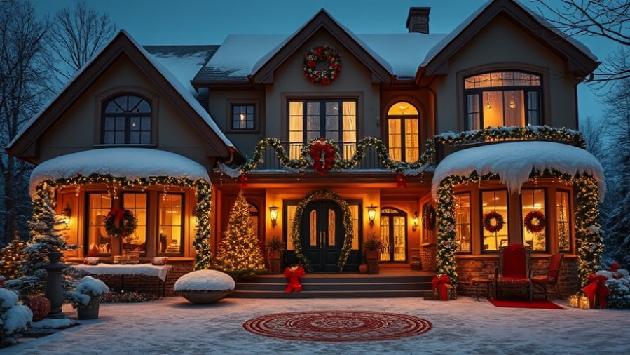 Elegant Christmas decor in a 2 story home, warm and beautifully designed.