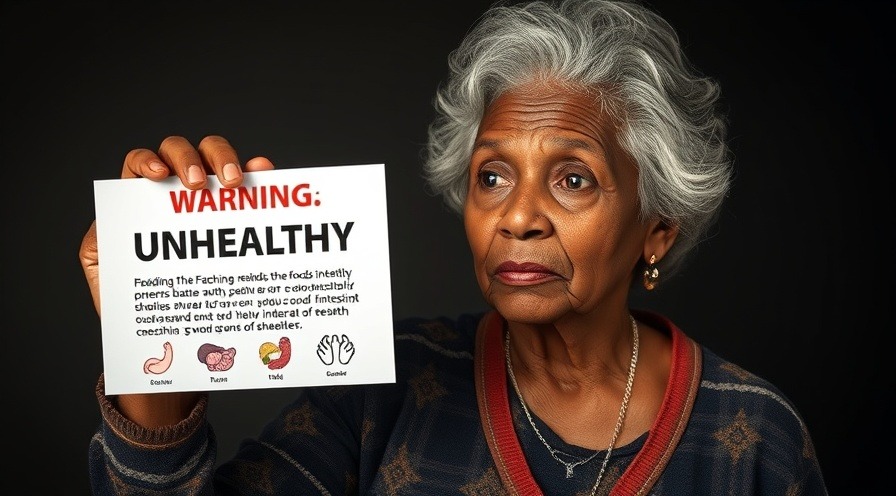 Elderly woman warning about unhealthy foods, highlighting benefits of holistic medicine.