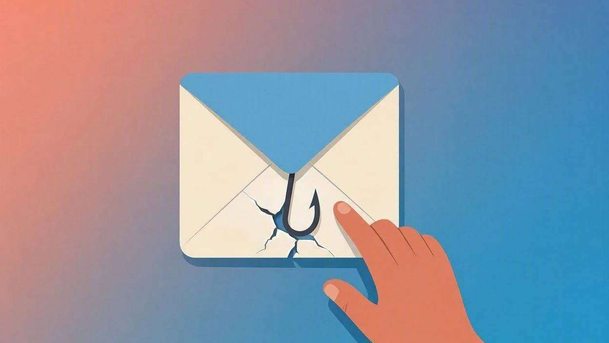 a hand reaching toward a phishing attempt