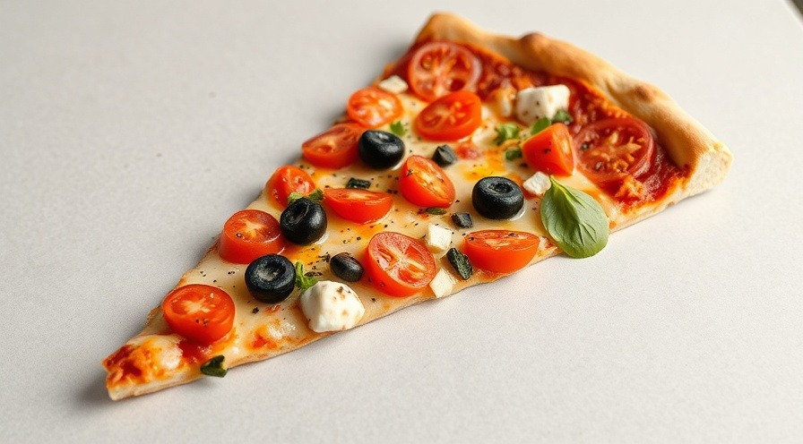 A slice of fresh pizza loaded with delicious toppings.
