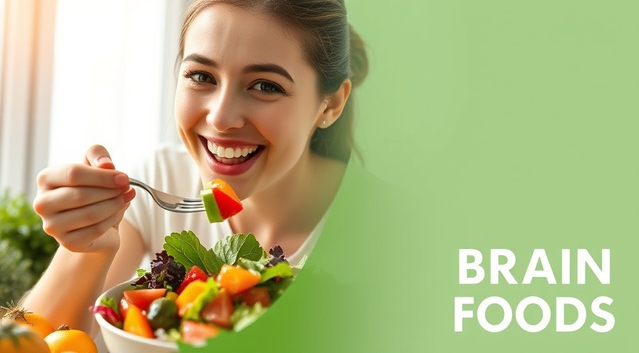 Joyful young woman enjoying a vibrant salad, highlighting nutrition for mental health.