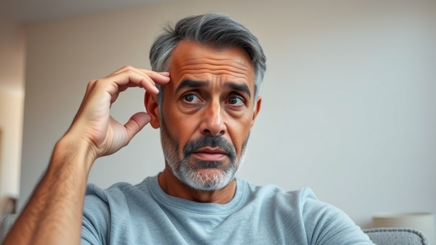 Thoughtful man reflecting on normal memory loss and cognitive health after 40.