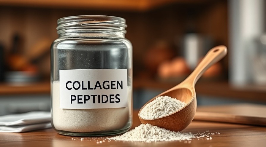 Close-up of Collagen Peptides jar highlighting health benefits of collagen.