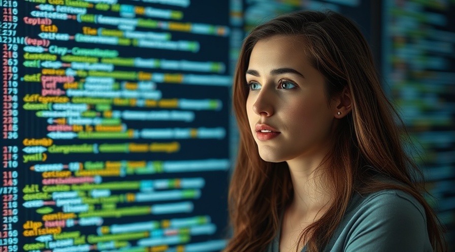 Young adult female learning about compiled languages and machine code conversion