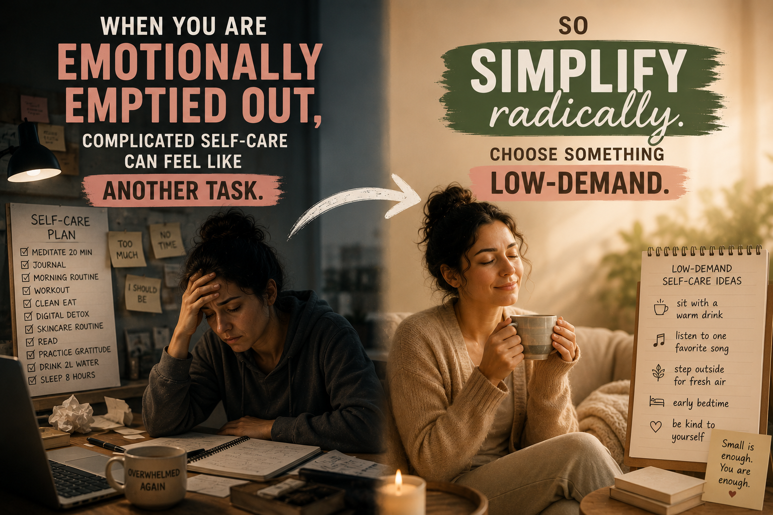 Embrace simplicity in stress management self-care