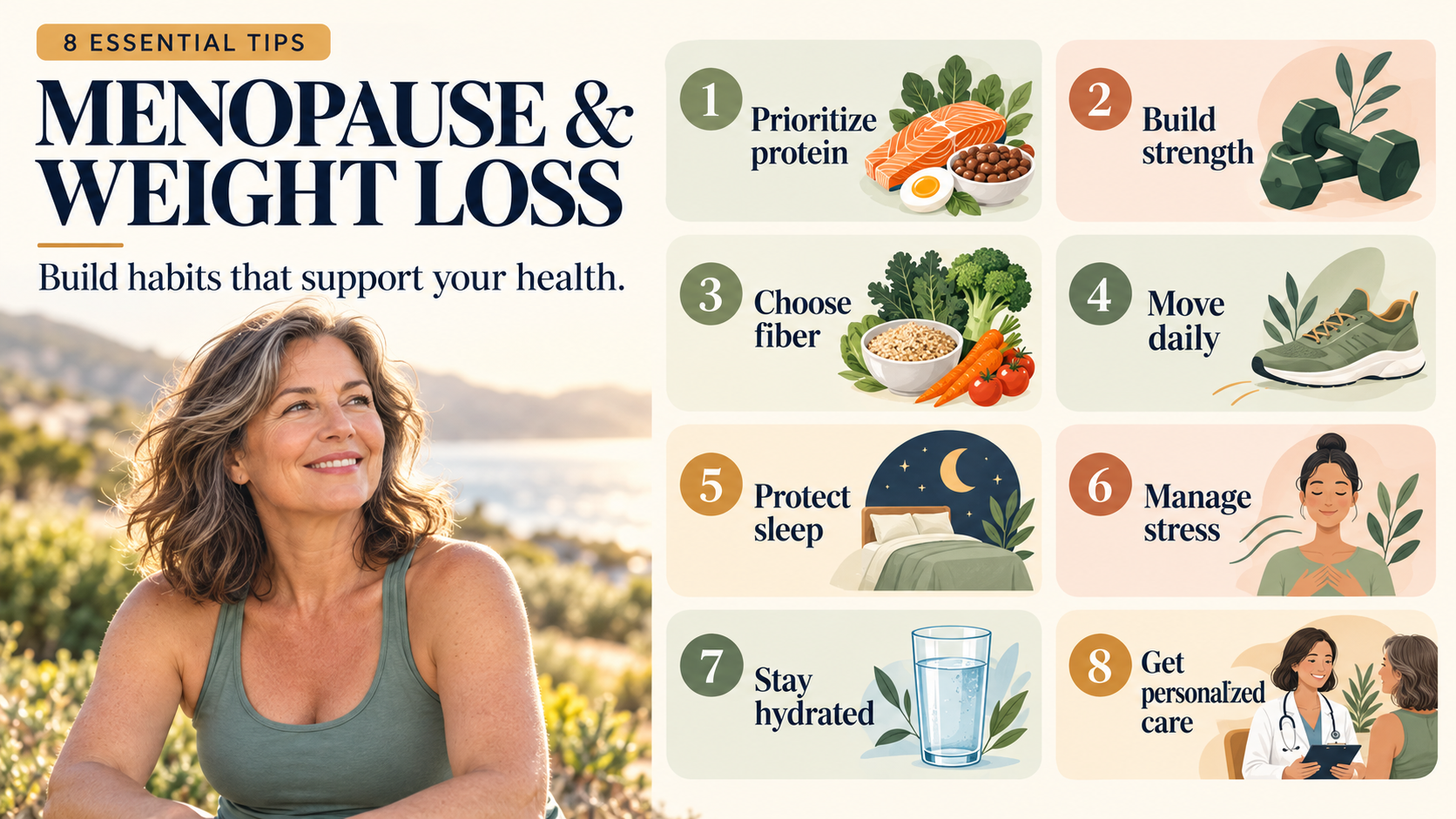 Menopause & Weight Loss: Eight Essential Tips