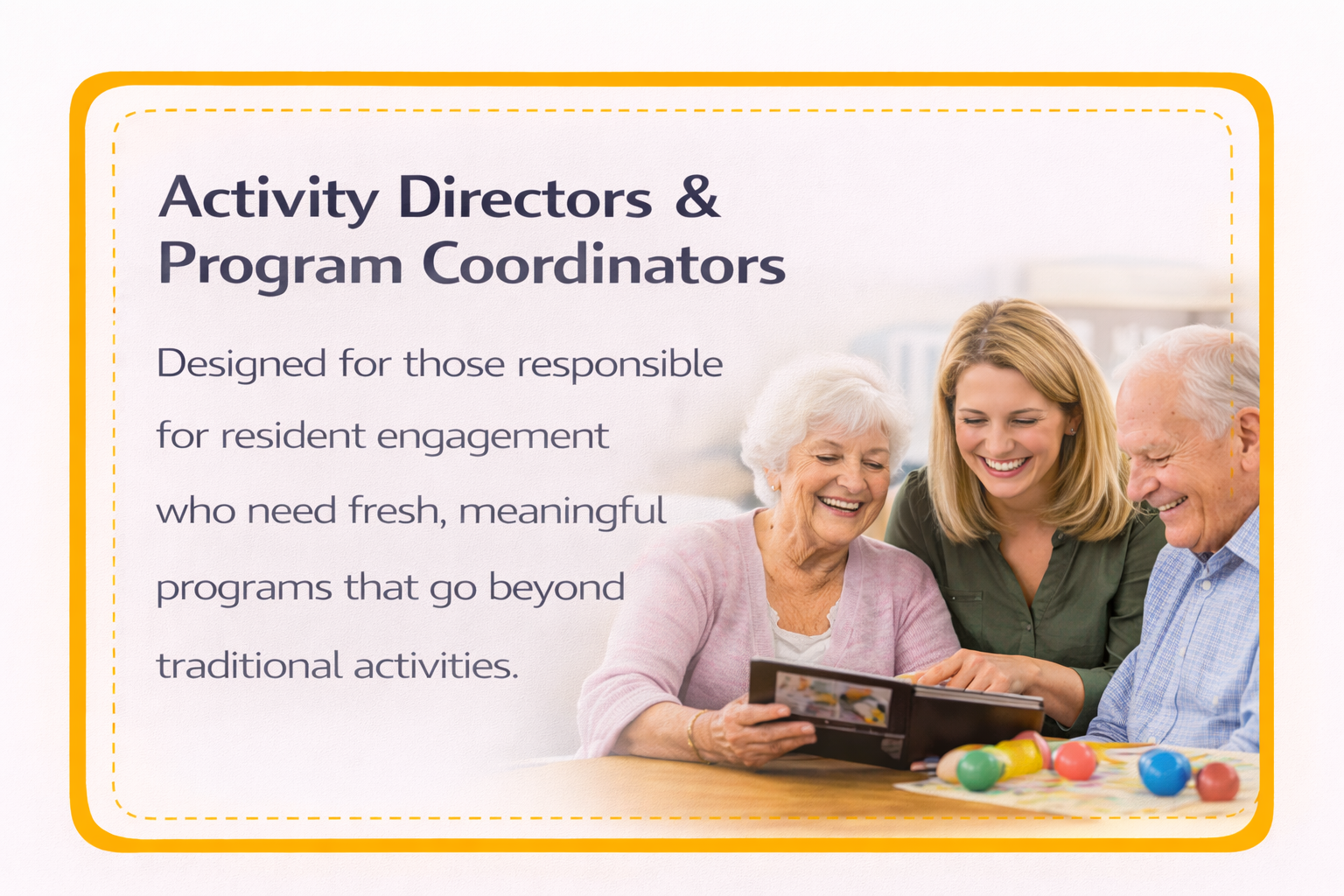 senior center income programs