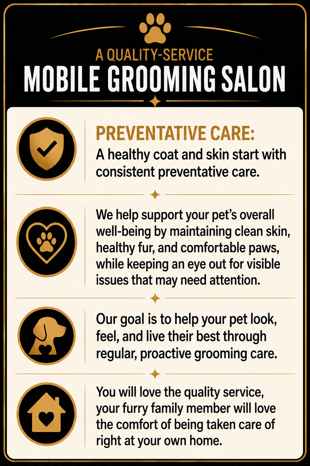 Certified professional dog grooming services