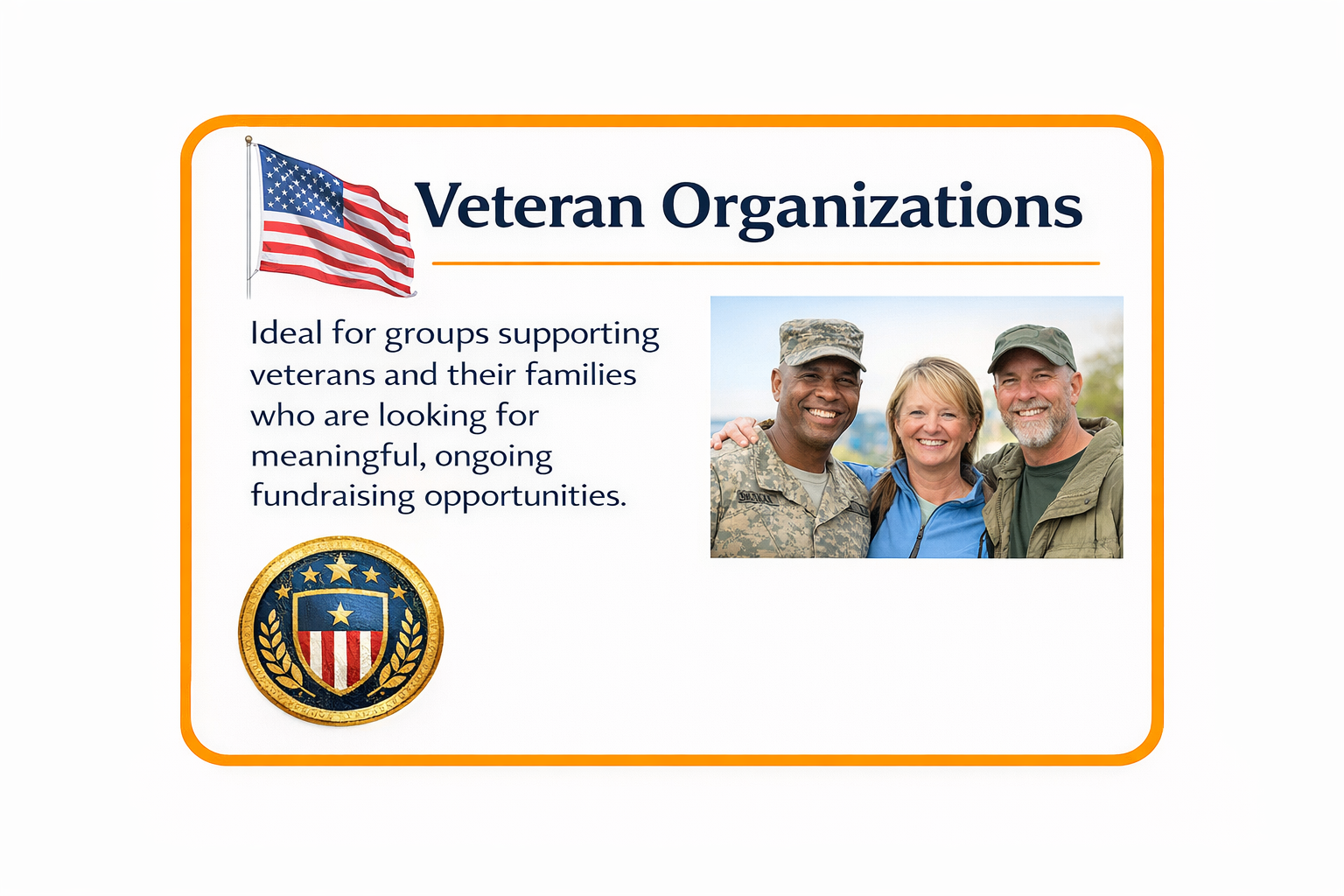 how veteran groups raise money