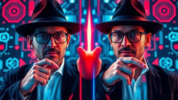 Transforming Your Online Business with AI: Man vs AI Concept Art