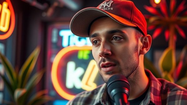 Genspark AI tool for entrepreneurs featuring a man explaining AI.