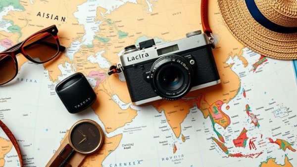Travel planning with a map and vintage camera, best airport jobs that pay well.