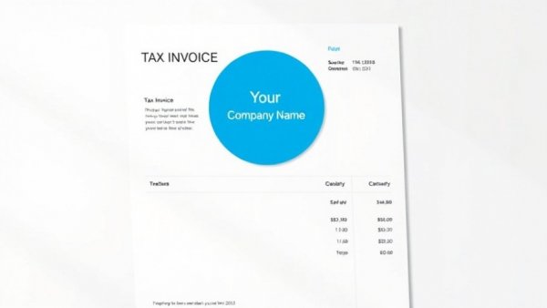 Tax invoice template emphasized on company name for Xero accounting software review.