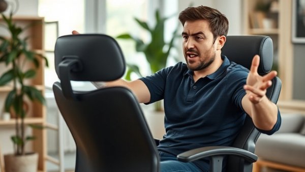 Man demonstrating best ergonomic office chair feature in casual setting.