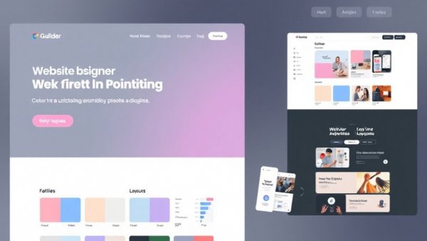 Squarespace Blueprint AI Builder color palette and layout options.