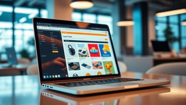 AI-driven advertising on a computer screen showing product images.