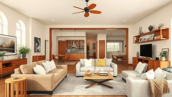 Comfortable living and dining area in a rental property.