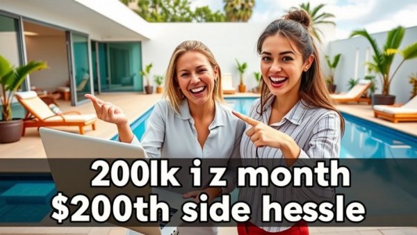 Woman excited about making money with utility websites in luxurious setting.