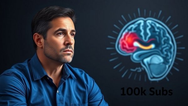 the real reason I quit YouTube, man with brain scan and text overlay