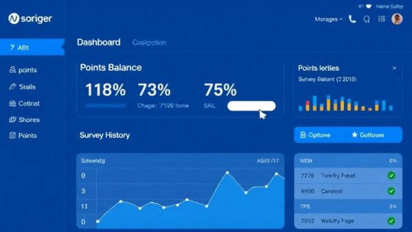Earn extra money playing games and taking surveys, user dashboard showing points and surveys.