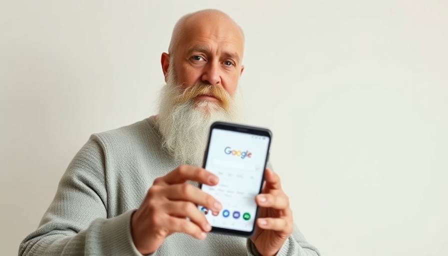 Person showing Google Search on phone for making money.