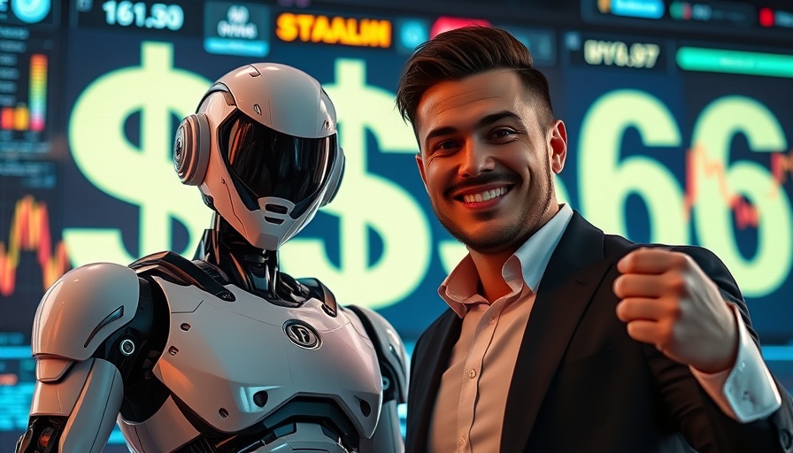 Exio agent for entrepreneurs: Man and robot in digital financial scene.