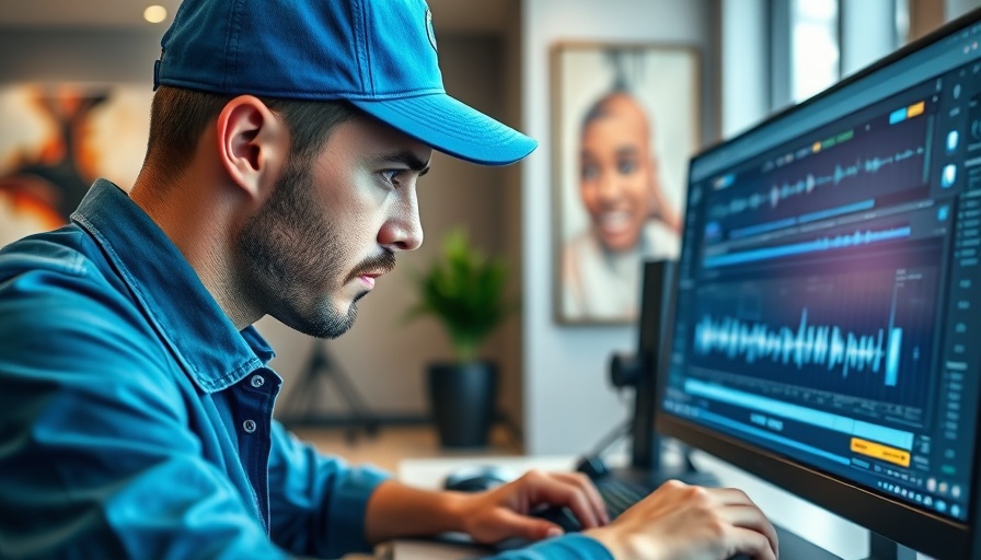 AI-generated music opportunities for entrepreneurs: Man exploring music software.