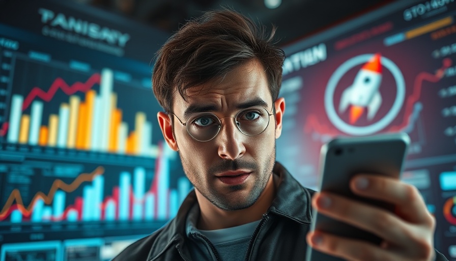 Dynamic image of a man contemplating drop shipping in 2025 with digital graphics.