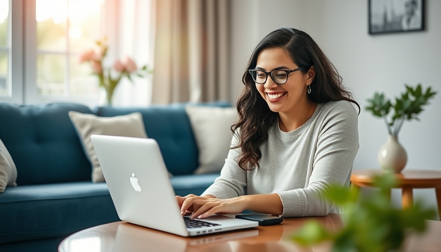 Mom multitasking with a laptop and baby, make extra money while your child naps.