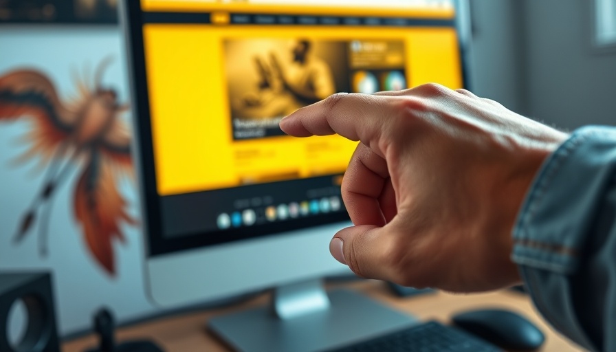 Person pointing at a website on a computer screen, hidden sites.
