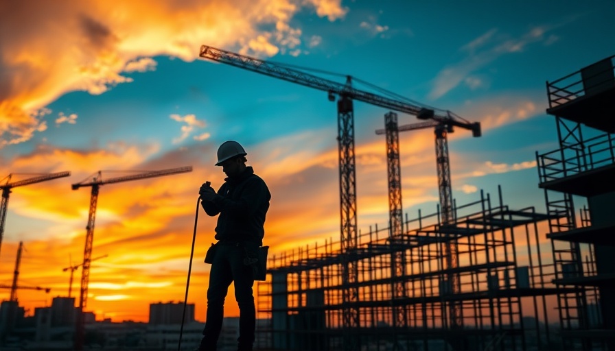 Silhouetted workers symbolize labor shortages in the U.S. economy at sunset.