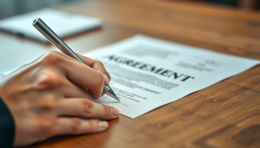 Legal document signing close-up, roofing firm legal disputes.
