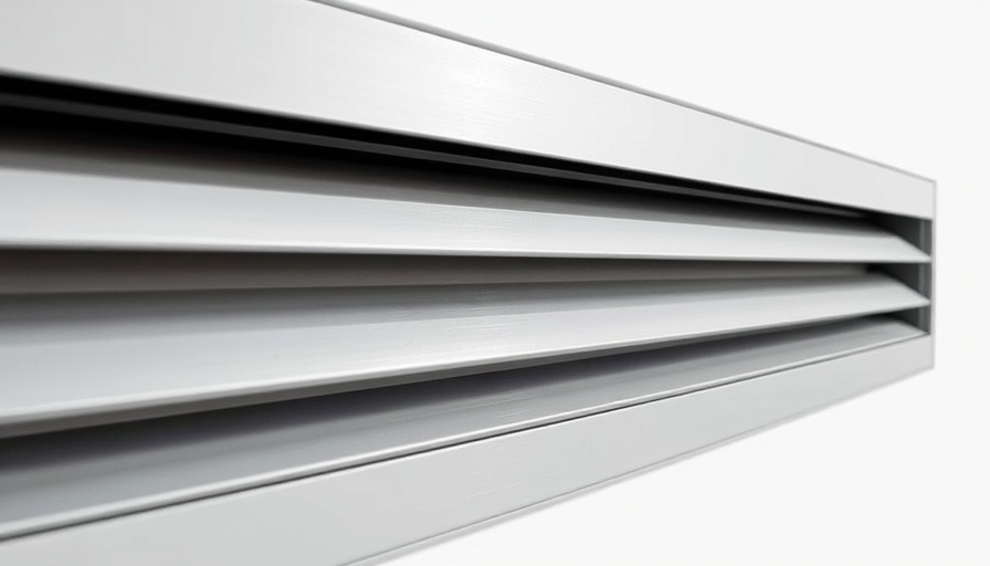 XP500 Aluminum Extreme Weather Louver, angled view, white background.