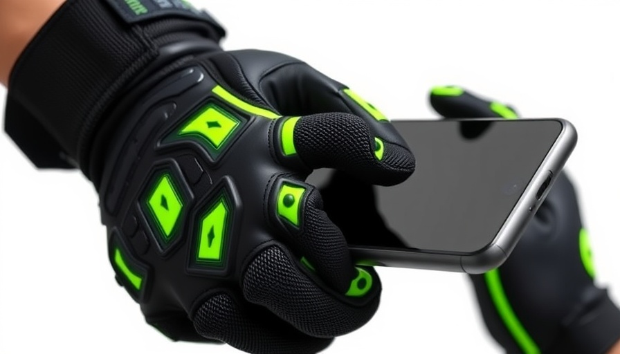 RefrigiWear Endurance Active Touch Glove using smartphone