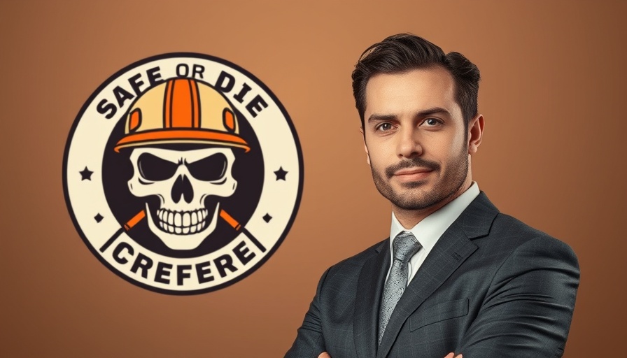 Professional man with 'Safe or Die Gear' logo, highlighting roof safety gear.
