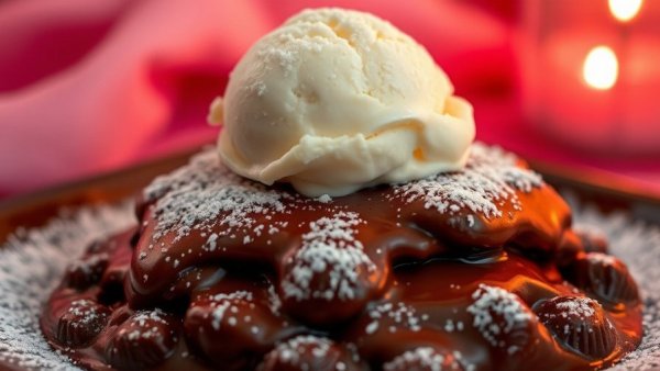 Cozy Winter Recipes: Chocolate dessert with ice cream