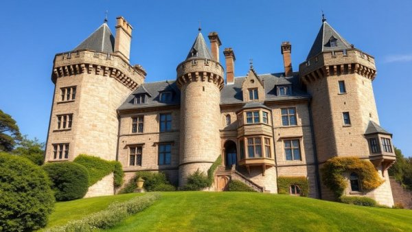 Historic Colorado castle with Tudor-style architecture.